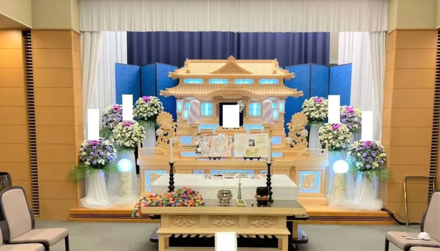 大田区葬儀相談室の2日葬儀の祭壇写真